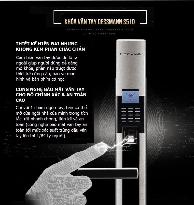 Khóa vân tay Dessmann S510