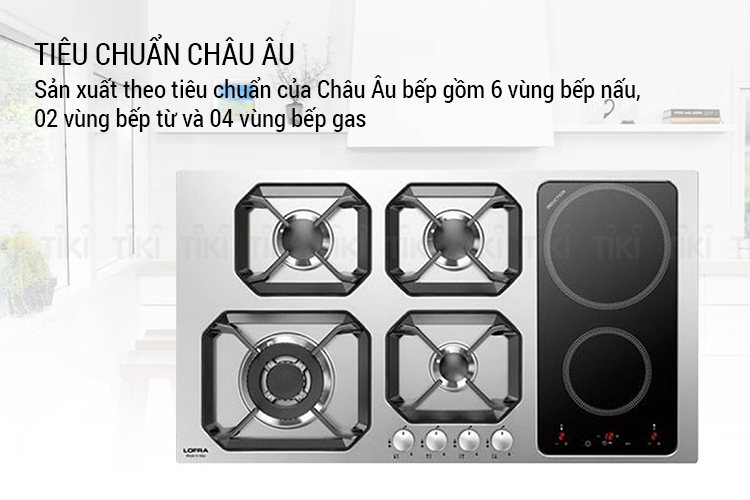 Bếp Âm Gas Kết Hợp Từ Lofra HLS9G21 (89.8cm - 3600W) - Hàng Chính Hãng