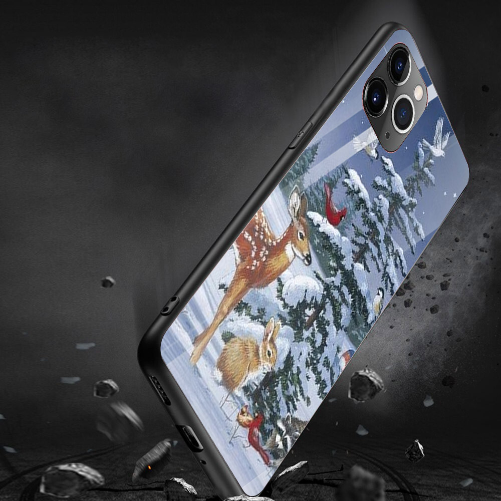 Ốp điện thoại kính cường lực cho máy iPhone 11 Pro Pro Pro - GIÁNG SINH ĐẾN RỒI MS GSDRMR010