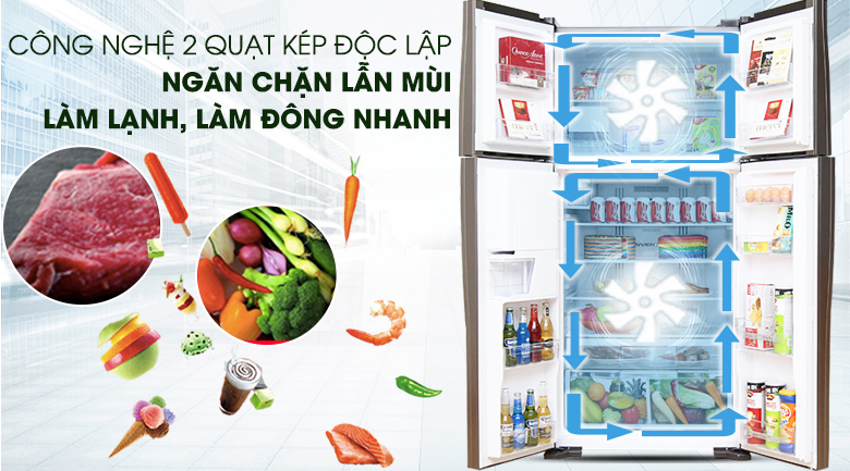 Tủ Lạnh Inverter Hitachi R-W660FPGV3X-GBW (540L)