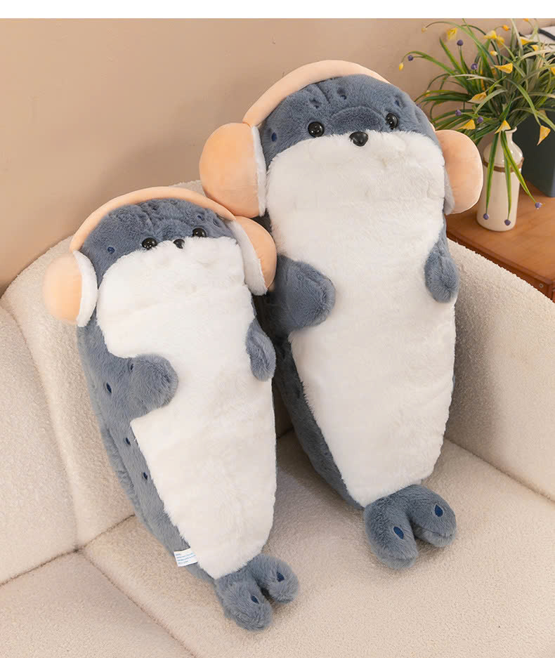 GẤU BÔNG RÁI CÁ ĐEO TAI NGHE – THÚ NHỒI BÔNG NGỘ NGHĨNH CỰC DỄ THƯƠNG