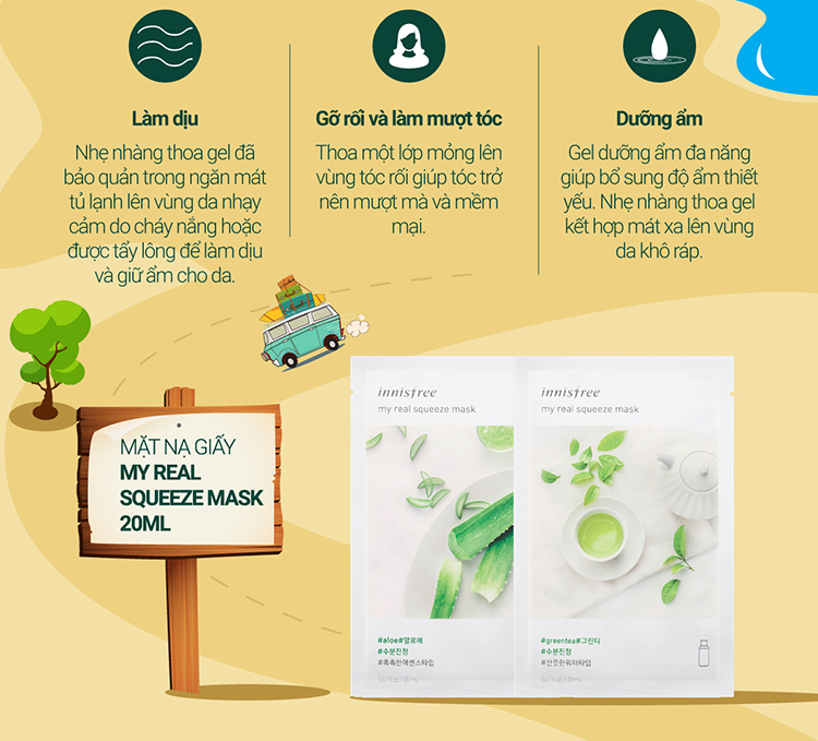 Bộ sản phẩm dưỡng ẩm và chăm sóc da toàn diện innisfree Basic Set Summer Vibe Box #1 - 278001881