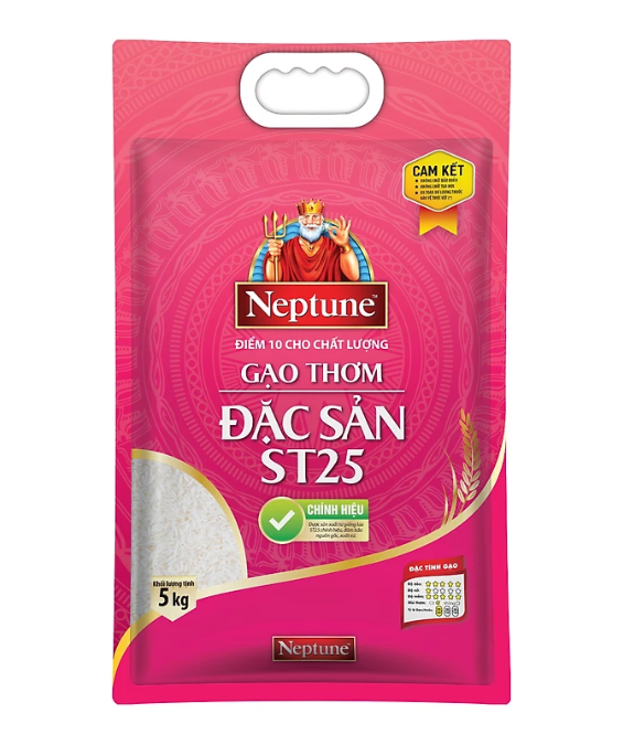 Gạo Thơm Đặc Sản ST25 Neptune túi 5kg