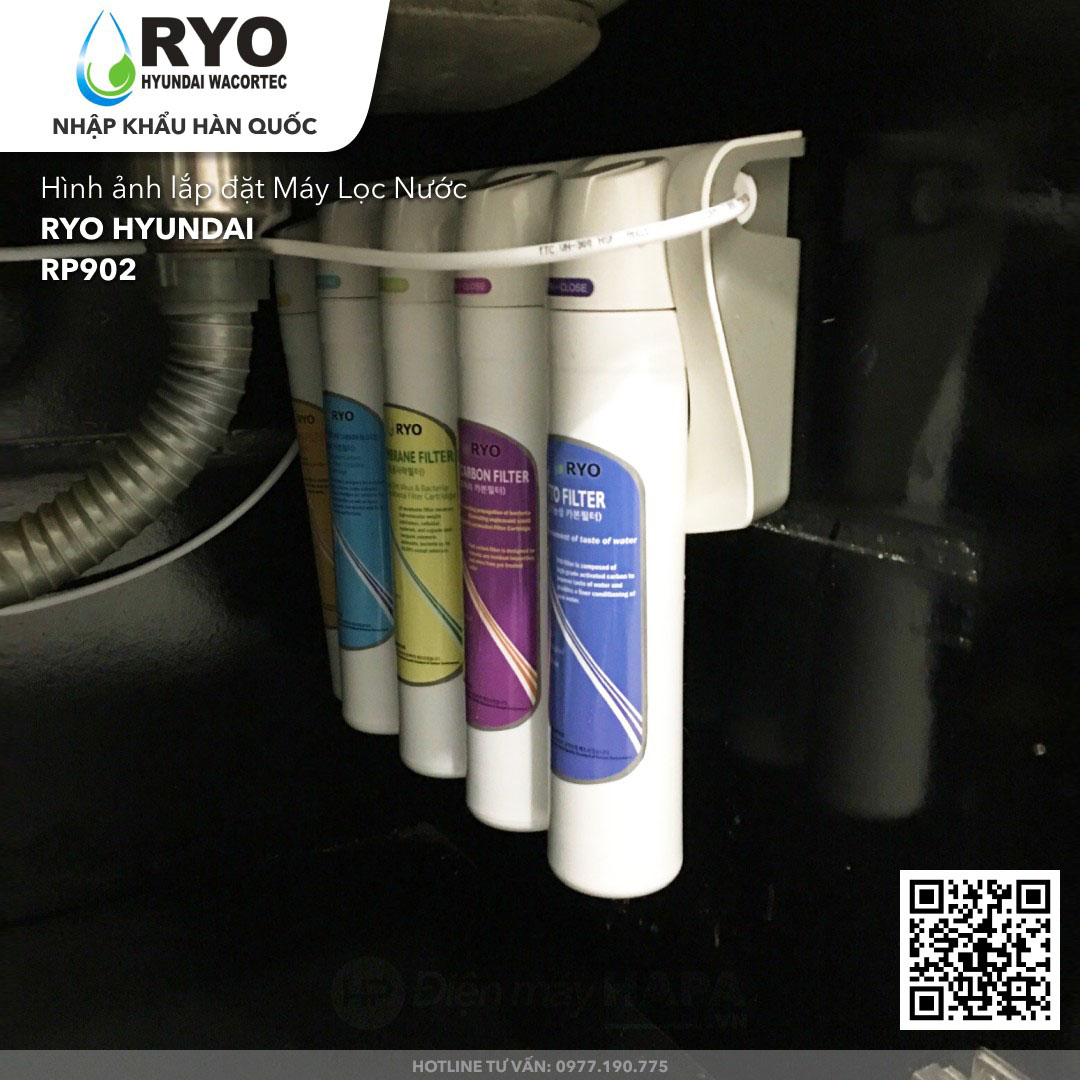 Ảnh lắp đặt thực tế của Máy Lọc Nước RYO Hyundai RP902 - Nhập khẩu Hàn Quốc - Hàng Chính Hãng