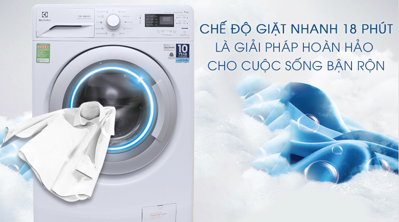 Máy Giặt Cửa Ngang Inverter Electrolux EWF12942 (9kg) - Trắng