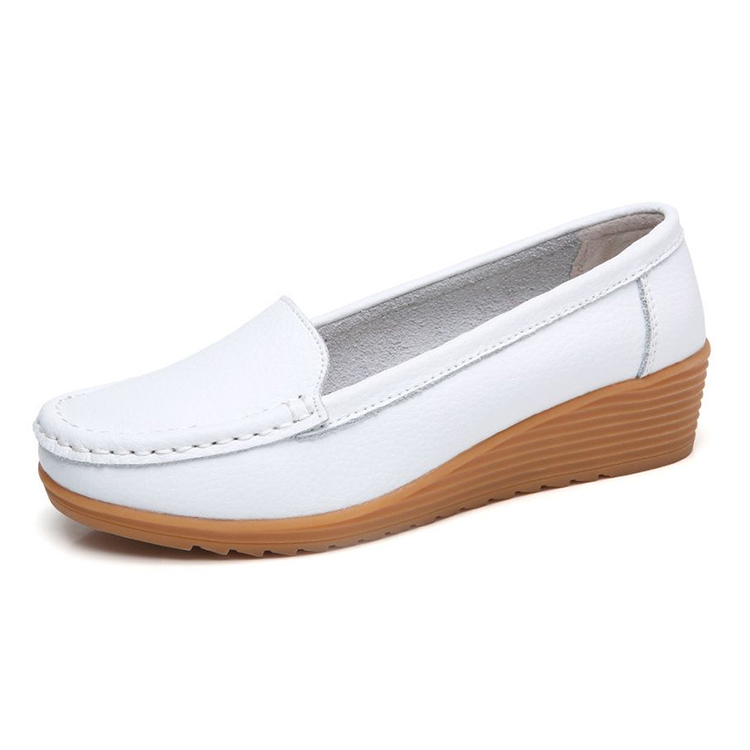 Women's oxford loafer thick bottom flats slip-on casual shoes