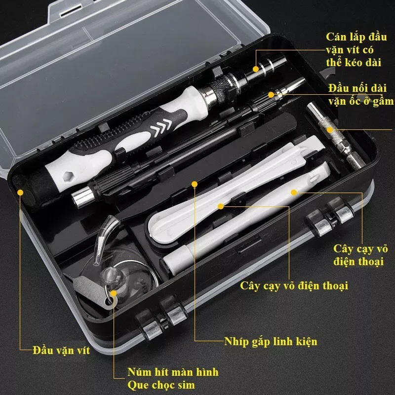 [Có sẵn] Bộ tua vít từ tính 115 trong 1 sửa điện thoại, laptop, PC chuyên nghiệp tiện lợi