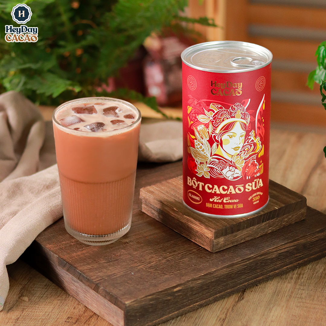 Bột cacao sữa Classic - Đậm cacao, thơm vị sữa – Lon 350g - Bộ sưu tập sản phẩm cacao 