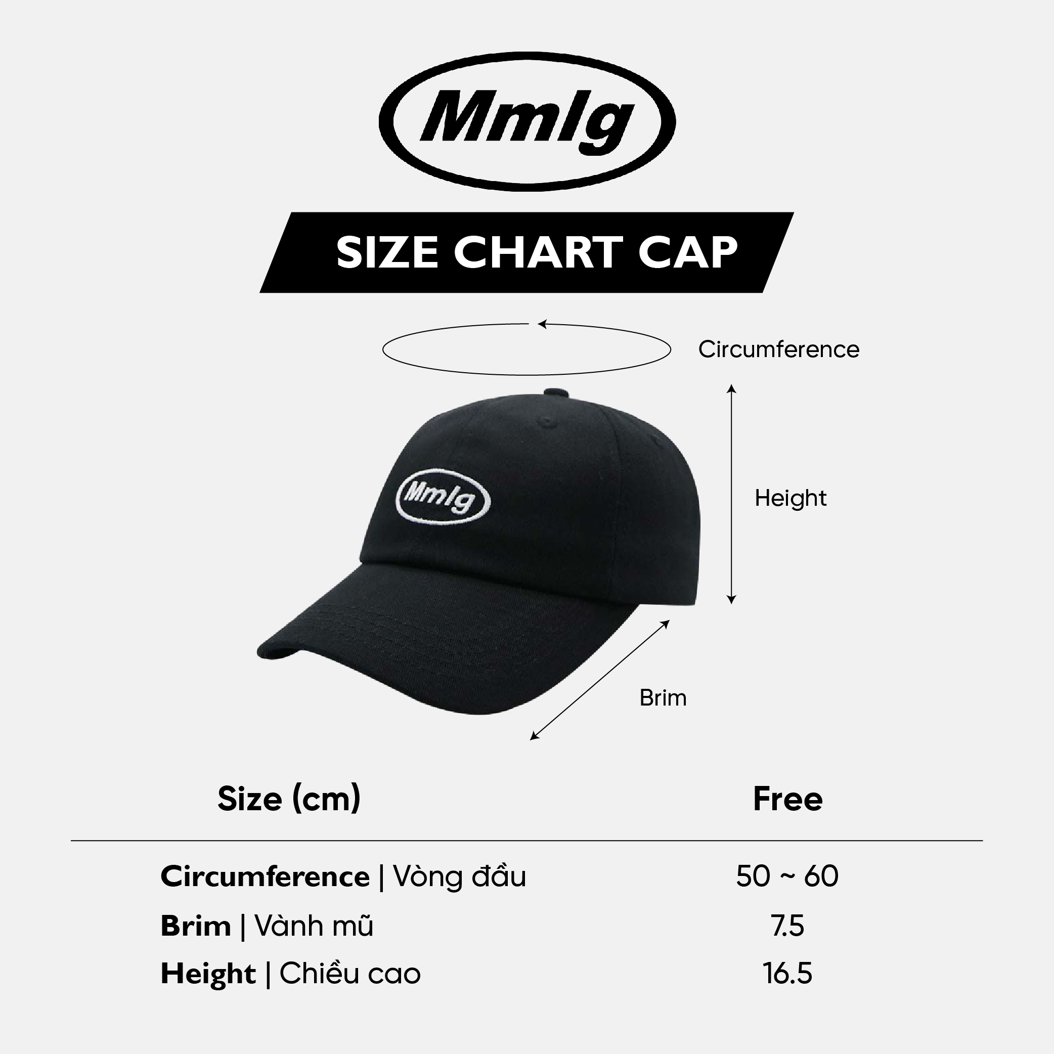 Mũ Mmlg M Ballcap - Nón lưỡi trai thời trang cho nam, nữ, unisex - MMLGC025
