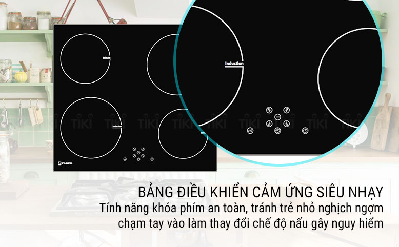 Bếp Âm 4 Vùng Nấu Điện Từ Faber FB-604IN (7400W) - Hàng Chính Hãng