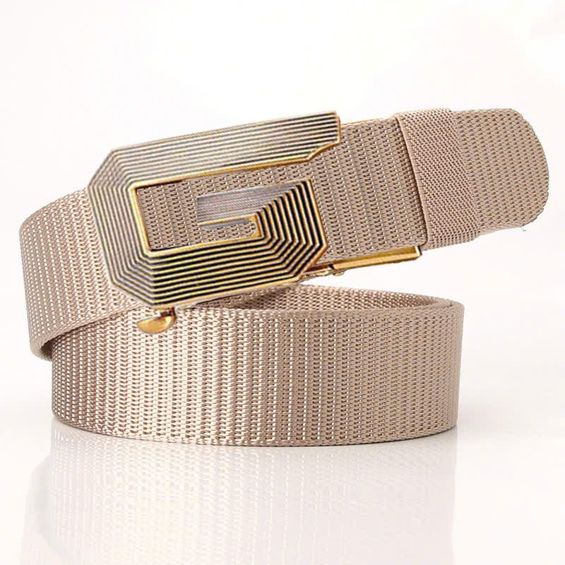 Thắt lưng nam dây dù cao cấp khóa tự động đúc đặc thiết kế nam tính - Mặt thiết kế lịch lãm TKV08