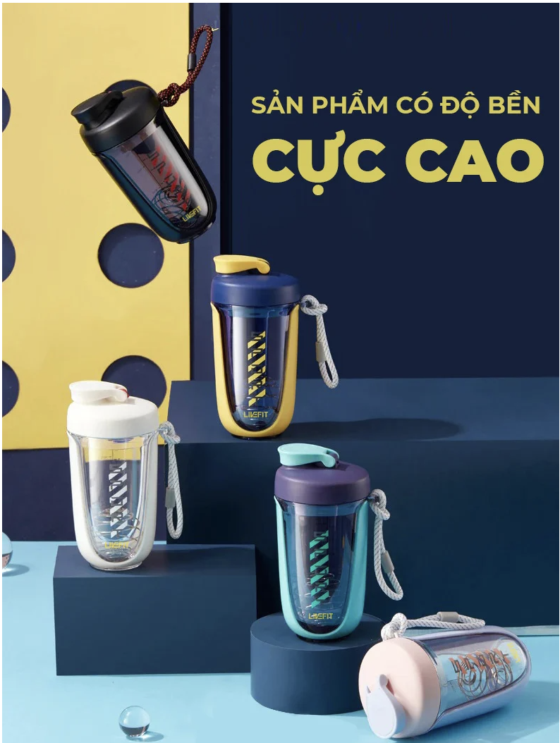 Bình lắc LiveFit Shaker bằng Tritan cao cấp 550ml