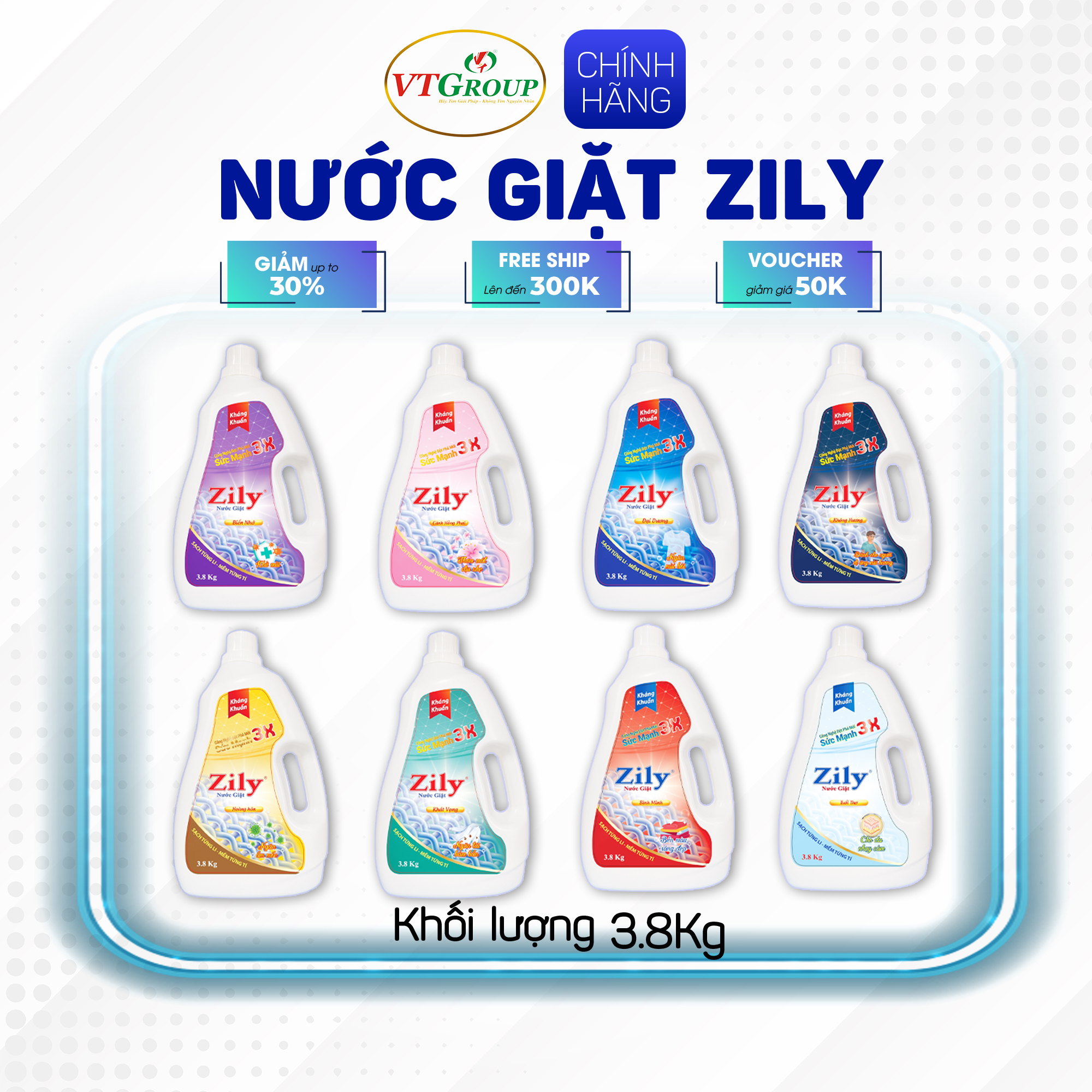 Nước Giặt Zily 3.8 Kg 