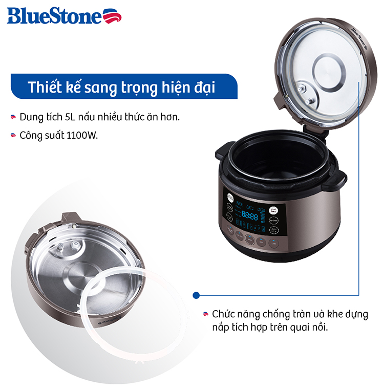 Nồi Áp Suất Bluestone PCB-5763 (5L) - Hàng chính hãng