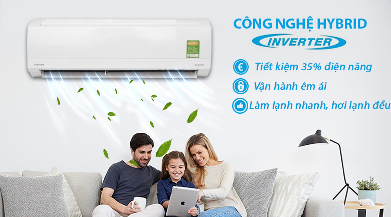 Máy Lạnh Inverter Toshiba RAS-H10KKCVG-V (1.0HP)