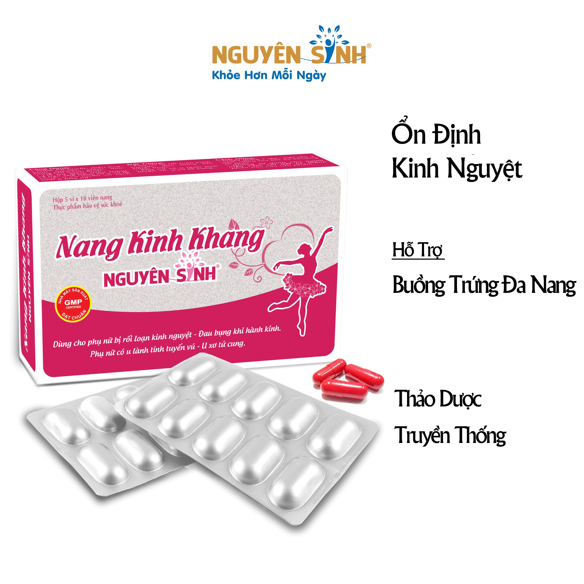 combo 10 nang kinh khang nguyên sinh bổ huyết, điều hòa kinh nguyệt, làm dịu cơn đau, hỗ trợ buồng trứng đa nang, tăng đề kháng cơ thể 2