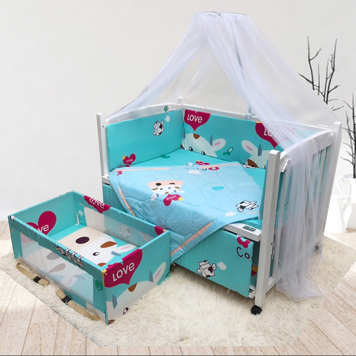 Cũi cho bé - Cũi đa năng C3 Mộc