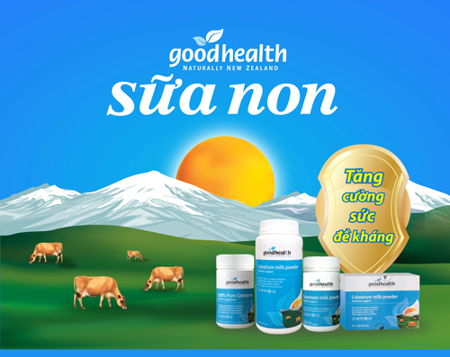 Sữa bò non 9% Goodhealth 9% Pure Colostrum Tăng sức đề kháng, hệ miễn dịch - Nhập khẩu New Zealand (20 x 3gr)