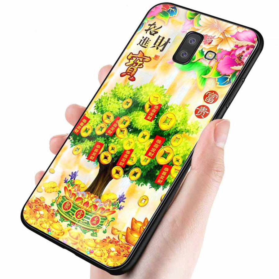 Ốp kính cường lực cho điện thoại Samsung Galaxy J6 PRIME - thần tài kim MS TTKIM035