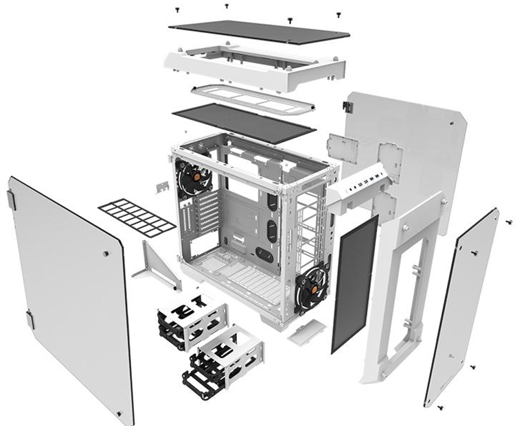 Vỏ Case Máy Tính Thermaltake View 71 Tempered Glass Snow Edition CA-1I7-00F6WN-00 E-ATX - Hàng Chính Hãng