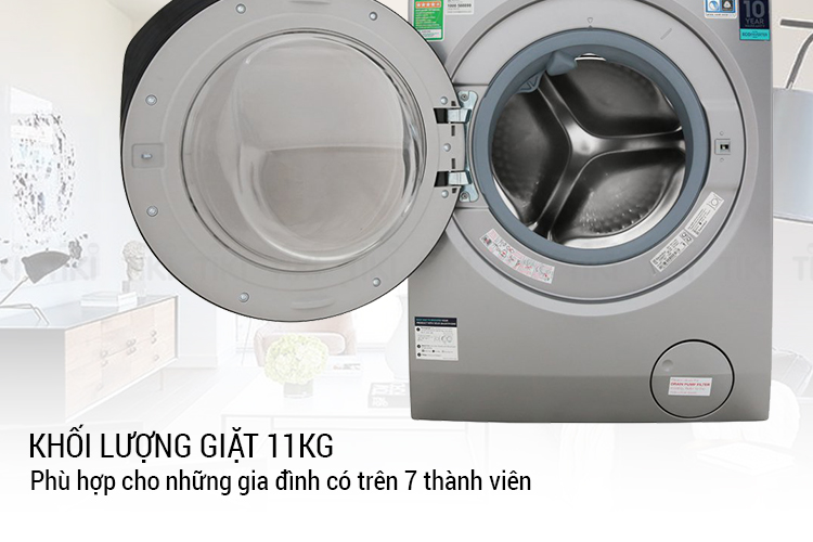 Máy giặt Electrolux Inverter 11 kg EWF1141AESA