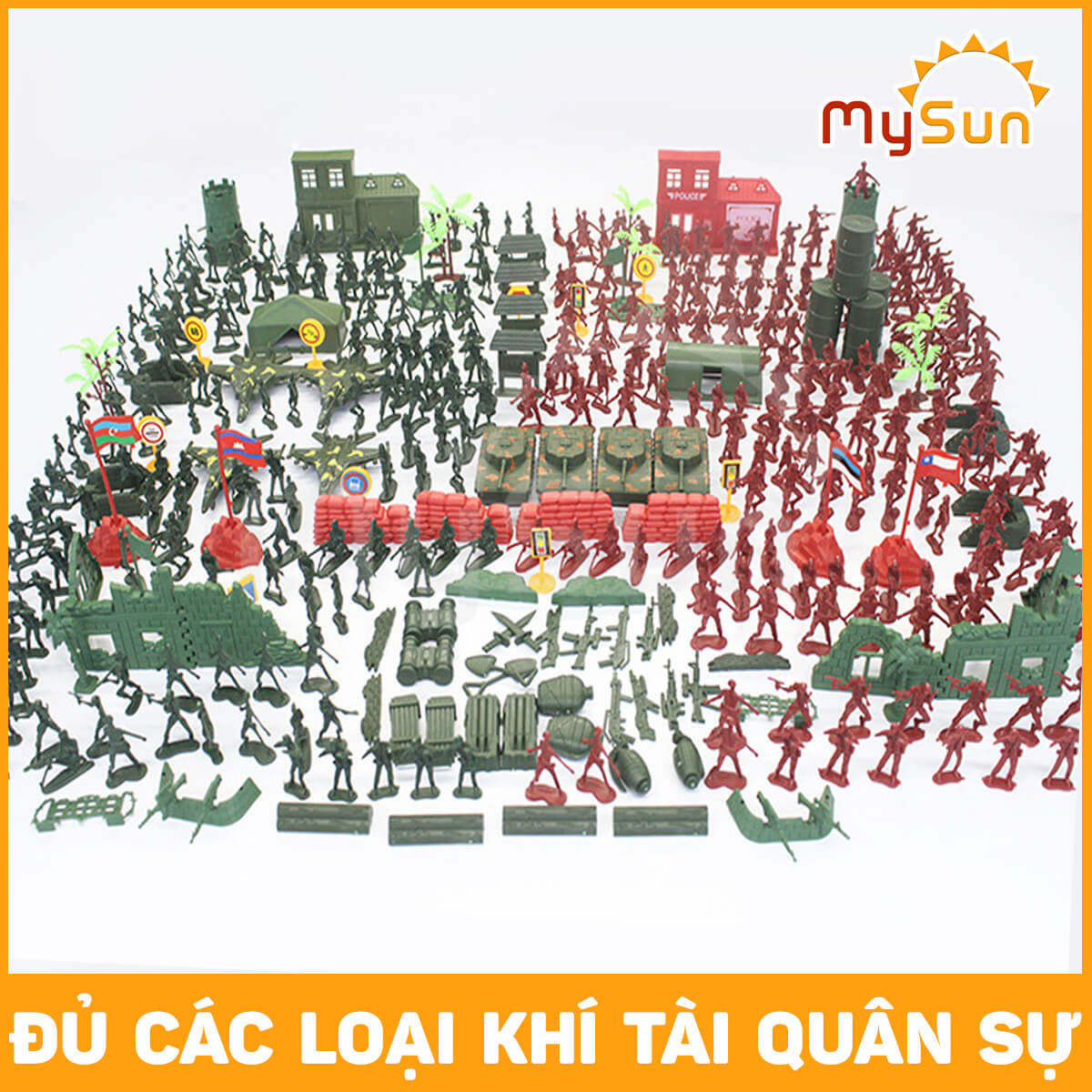 bộ đồ chơi lính nhựa, mô hình xe bọc thép quân đội trẻ em, máy bay quân sự 8