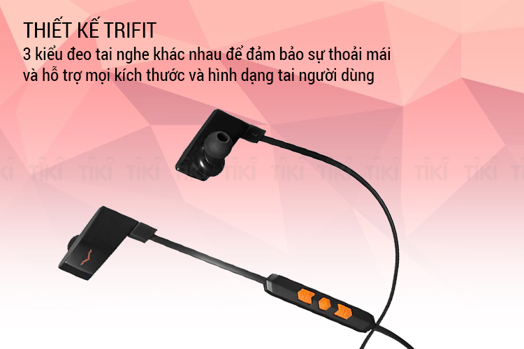 Tai Nghe Bluetooth Nhét Tai V-MODA BassFit Black - Hàng Chính Hãng