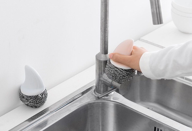 Dụng cụ chà xoong nồi đa năng, siêu sạch có tay cầm - 12 x 6 cm