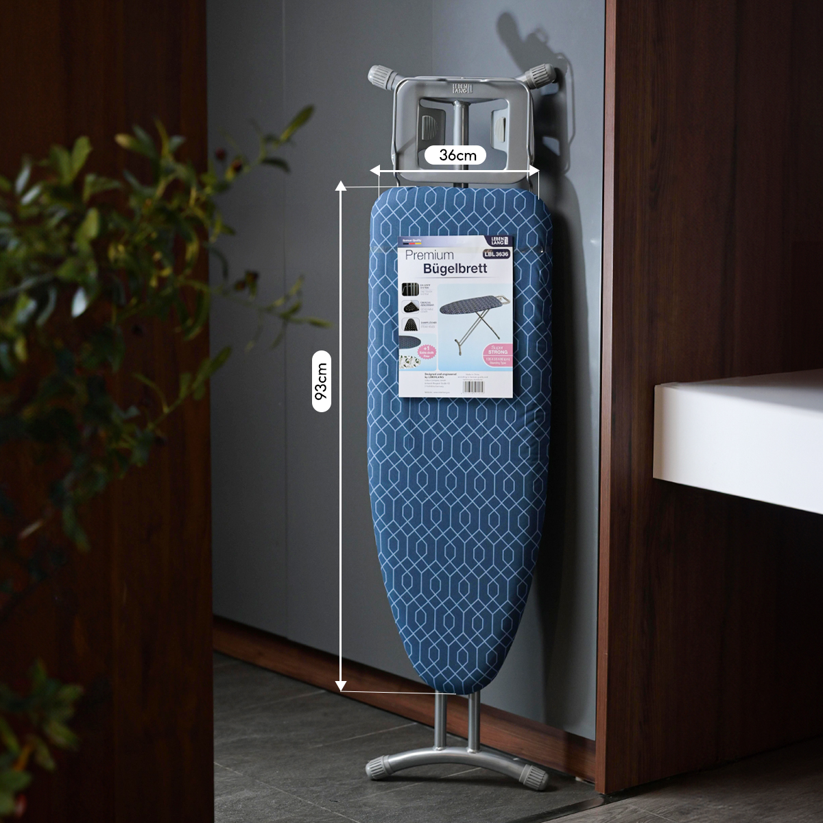 Bàn để ủi, cầu là quần áo dạng đứng khung bằng thép Lebenlang LBL3636 - hàng chính hãng