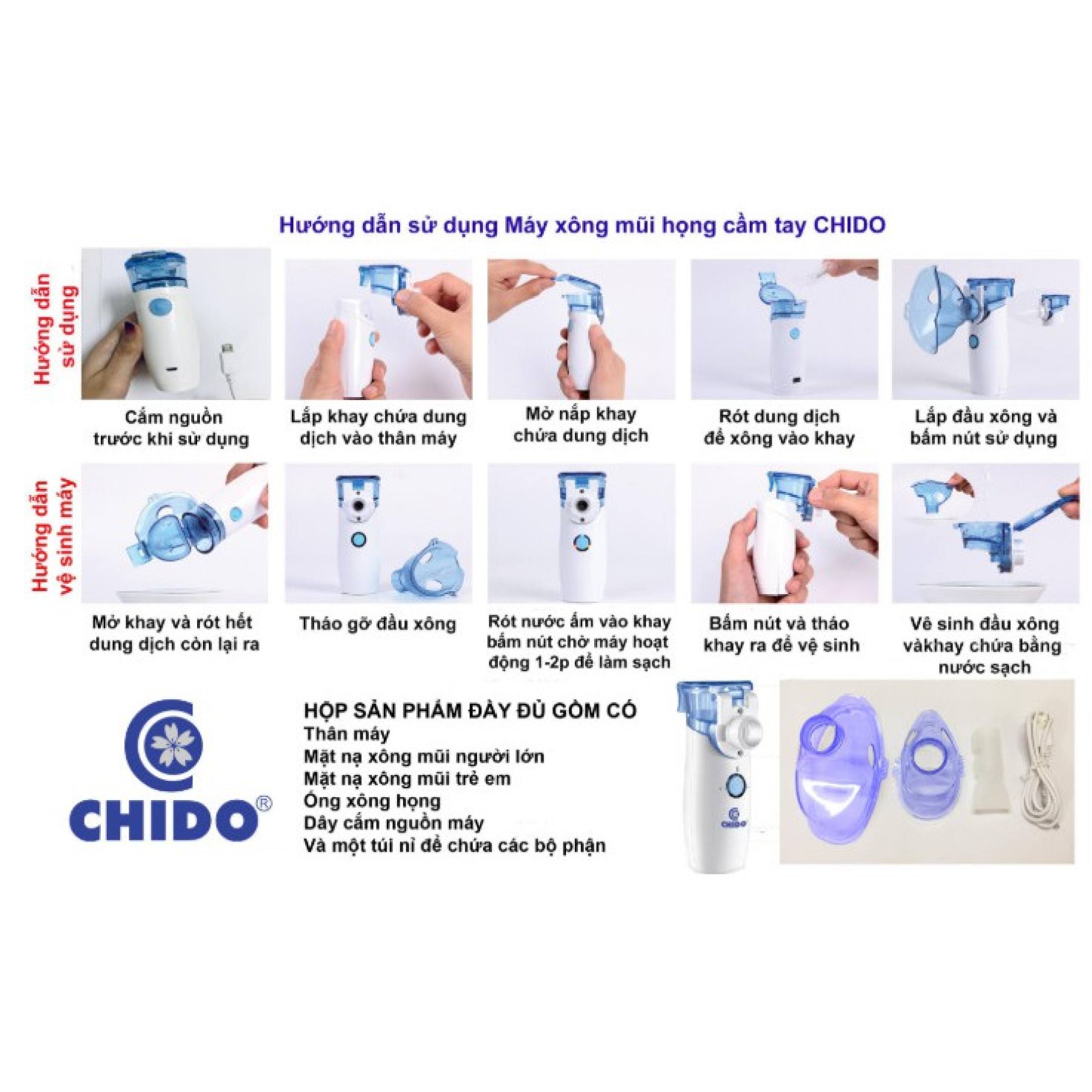 Máy Xông Mũi Họng Cầm Tay Chido YS13 - Hàng chính hãng 1