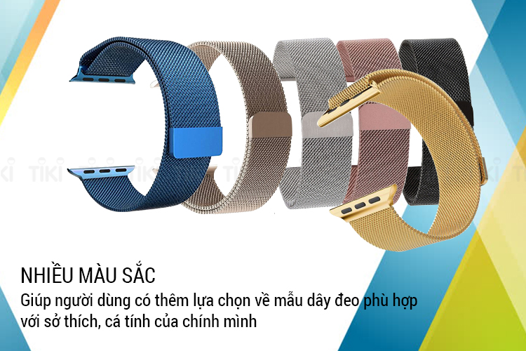 Dây đeo dành cho Apple Watch Milanese Loop Series 1.2.3.4