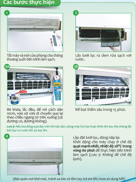 Bình xịt vệ sinh máy điều hòa Mr Mckenic Air-Conditioner Cleaner