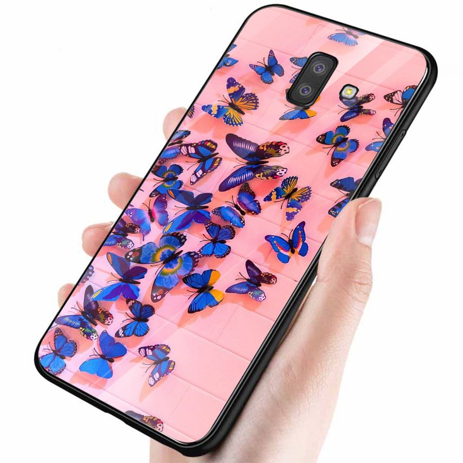 Ốp kính cường lực cho điện thoại Samsung Galaxy J4 - J6 - J6 PLUS - J6 PRIME - J8 - bướm đẹp MS ANH031