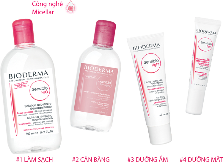 Dung Dịch Làm Sạch Và Tẩy Trang Công Nghệ Micella Bioderma Sensibio H2O