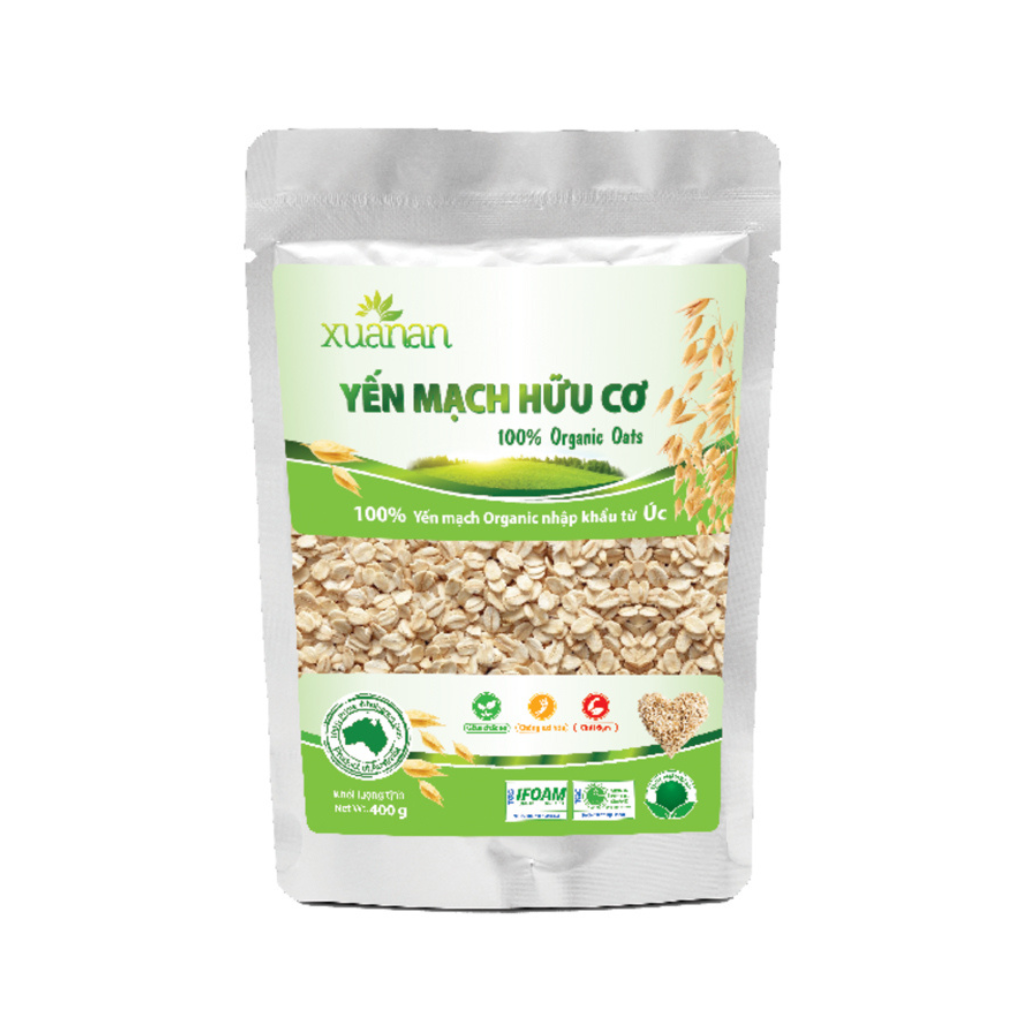 Yến Mạch Hữu Cơ Xuân An [ko đường] Túi 400G (Tặng Kèm 1 Túi Yến Mạch 150G)