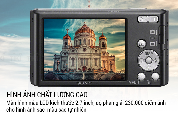 Combo Máy Ảnh Sony Cybershot DSC-W830 - Tặng Thẻ 16GB + Túi - Hàng Chính Hãng