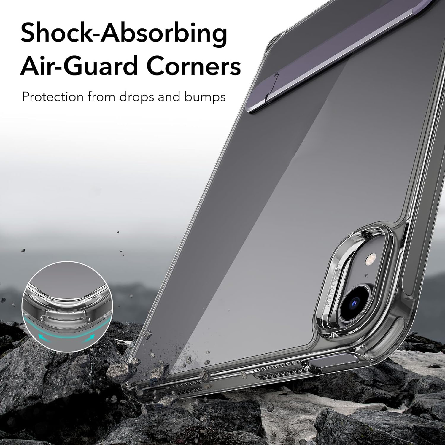 Ốp lưng Cho iPad Mini 7 ESR Metal Kickstand Case - Hàng Chính Hãng