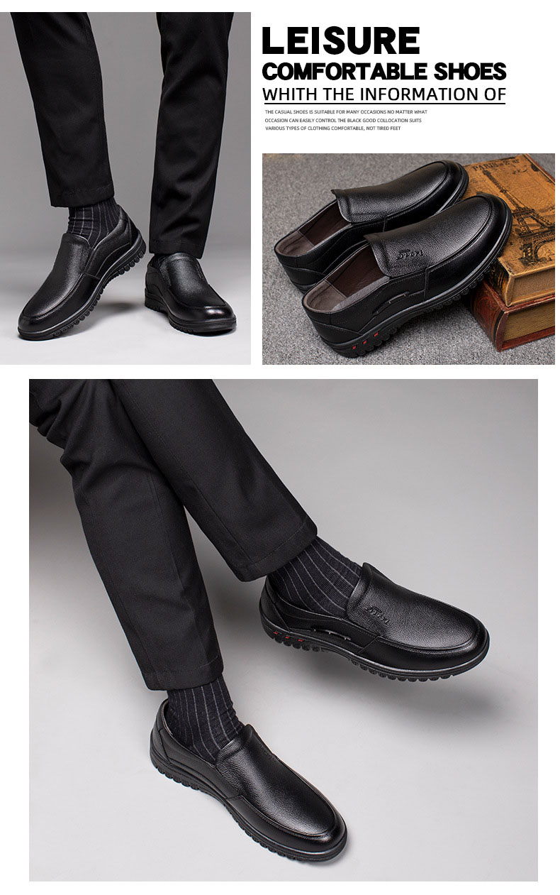 Giày da nam giày da bò nam giày nam giày cho bố giày trung niên cao cấp thời trang phong cách Hàn Quốc mã T26555 tặng kèm 1 chiếc vòng đeo tay gỗ quý ngẫu nhiên 16