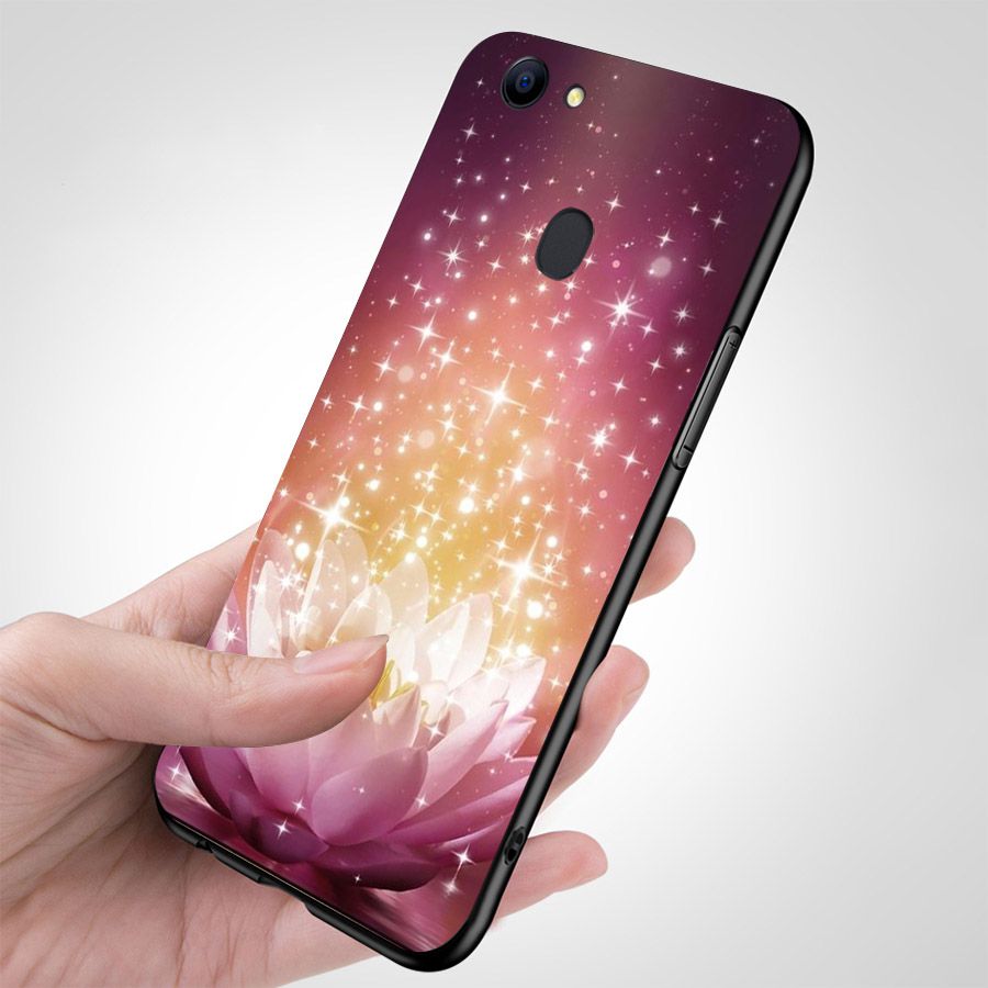 Ốp điện thoại kính cường lực cho máy Oppo F5 - Đủ nắng thì hoa nở MS DNTHN028