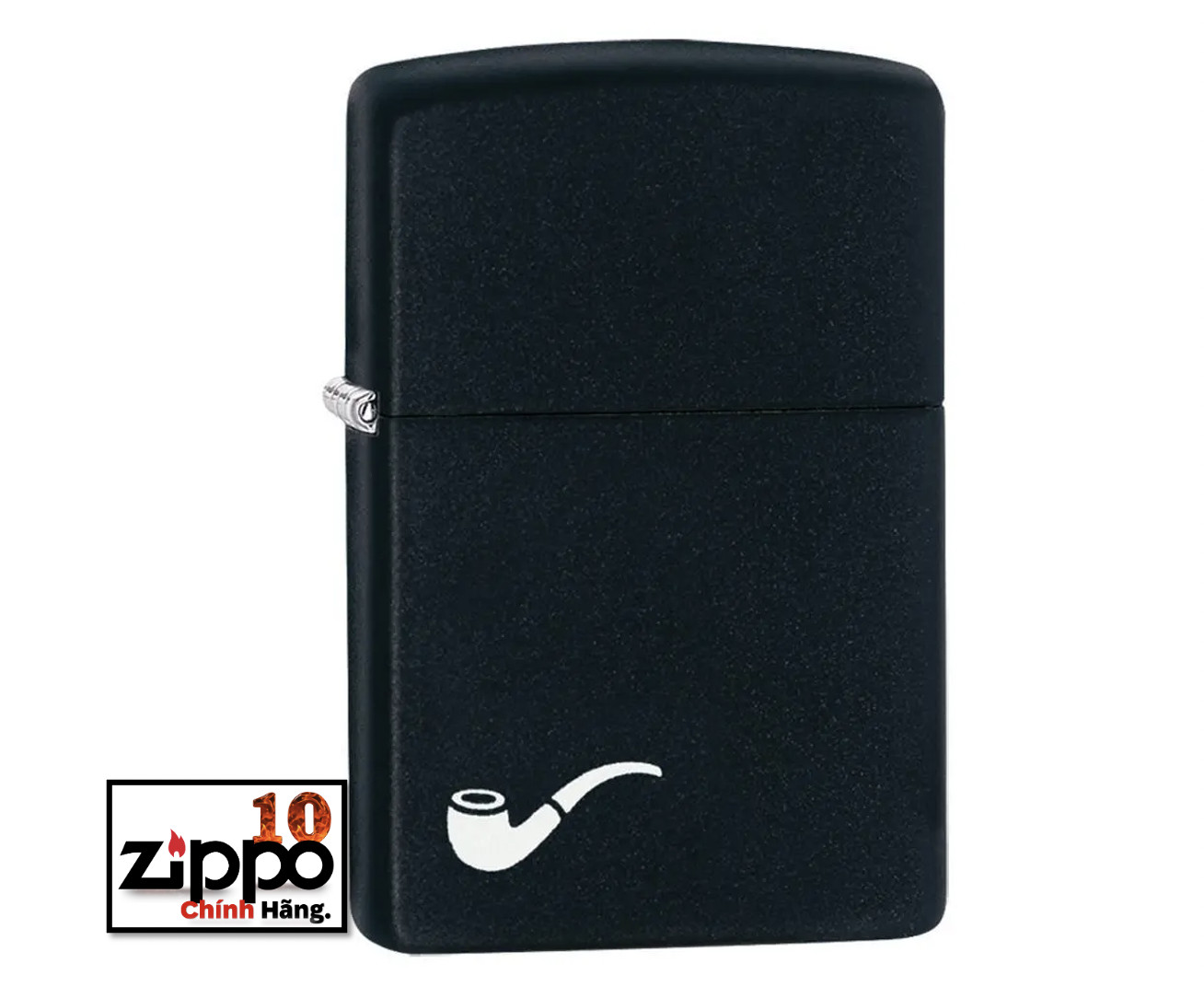 Bật lửa Zippo TẨu 218PL Pipe Black Matte - Chính hãng 100%