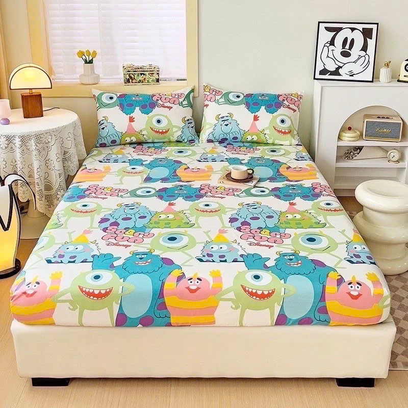 Bộ ga giường poly cotton LIDACO drap giường đủ size nệm 1m2, 1m4, 1m6, 1m8