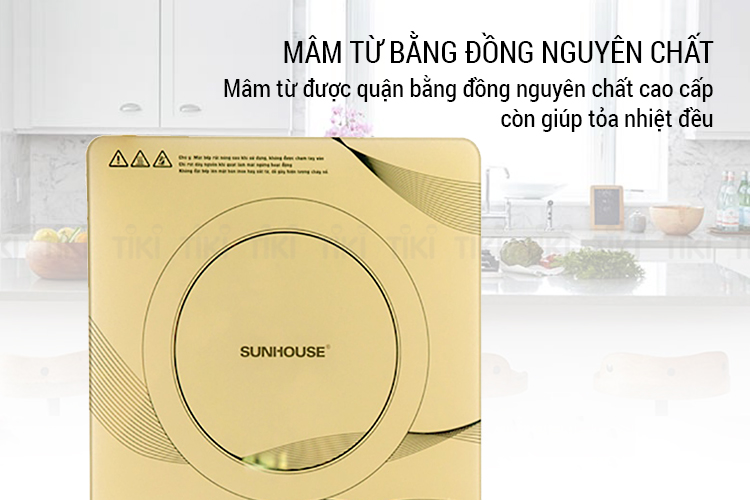 Bếp Điện Từ Cảm Ứng Sunhouse SHD6866 (2200W) - Kèm Nồi Lẩu - Hàng Chính Hãng
