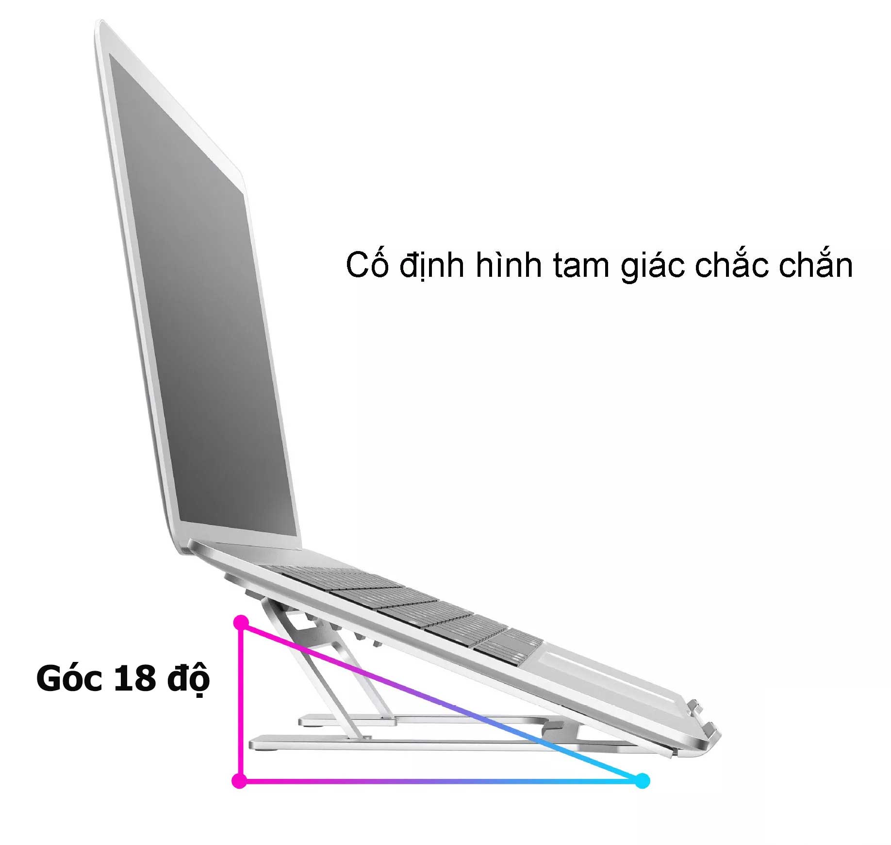 Đế Tản Nhiệt Máy Tính Laptop PIX-LINK X5P Bằng Hợp Kim Nhôm, Điều Chỉnh 5 Cấp Độ - Hàng Chính Hãng