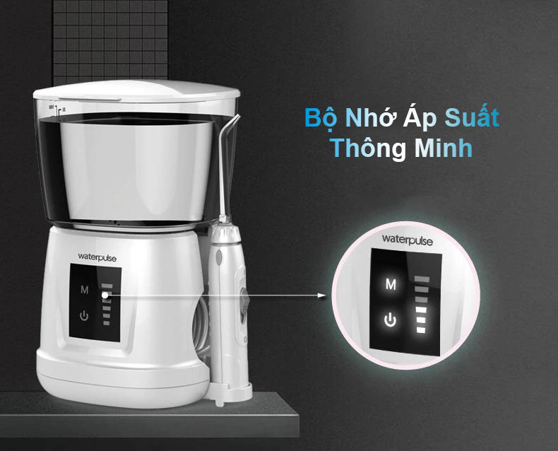 Máy Tăm Nước Cho Gia Đình WATERPULSE V700 PLUS,Massage nướu với 6 đầu phun, dung tích bình chứa 1000ml, Với bộ nhớ áp xuất thông minh - Hàng Chính Hãng 4