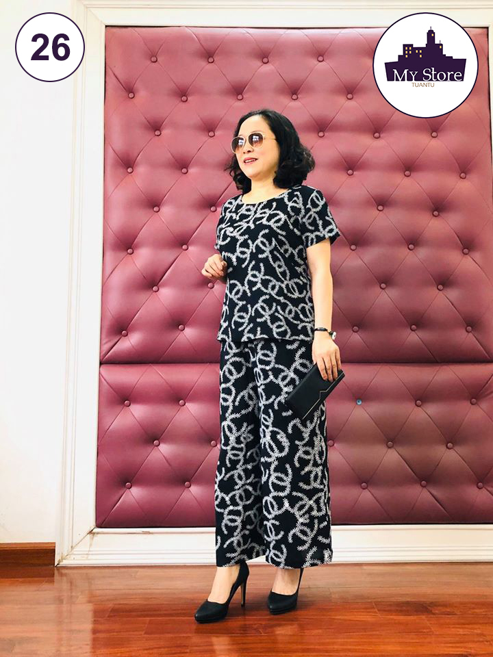 Đồ bộ trung niên cao cấp - lụa hàn châu siêu mềm, siêu mát - Sang Trọng và Quý Phái dánh cho các Quý Bà - Tuấn Tú Store 68