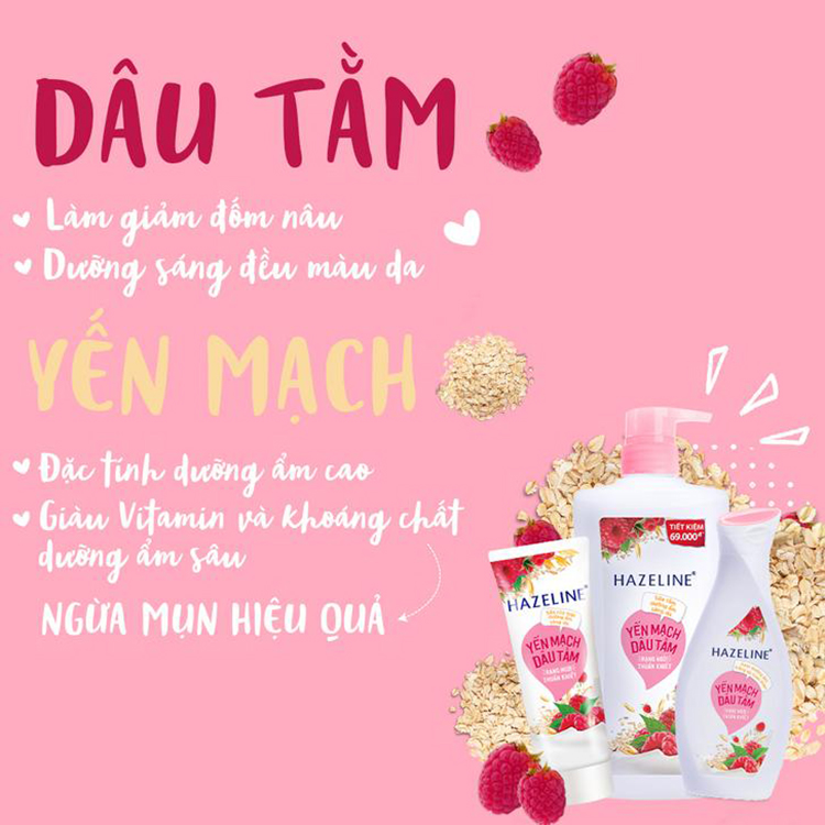 Sữa Tắm Dưỡng Sáng Da Hazeline Yến Mạch - Dâu Tằm 67146069 (1200g)