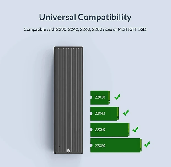 Hộp ổ cứng M.2 SSD USB 3.1 Gen 1 ORICO M2PF-C3-BK - Đen - Hàng chính hãng