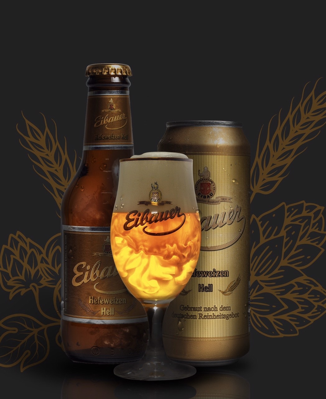 [BIA ĐỨC_SINCE 1810] Bia Tươi Thầy Tu EIBAUER HEFEWEIZEN HELL 5.2 ĐỘ - Bia Tươi Men Sống Thượng Hạng - Nhập Khẩu