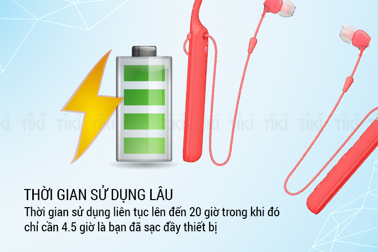 Tai Nghe Bluetooth Nhét Tai Sony WI-C400 - Hàng Chính Hãng