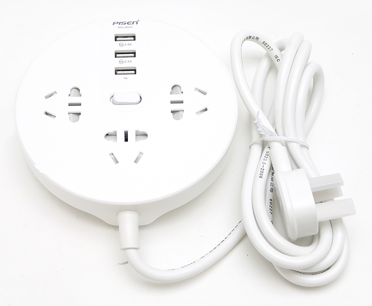Ổ Cắm Điện Pisen KY-33(EP)(3 x AC, 3xUSB)